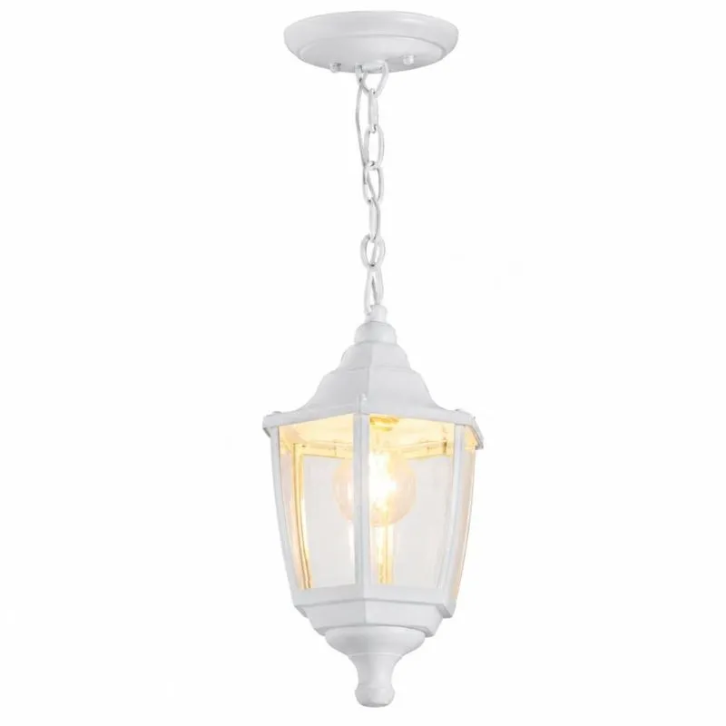 Luminária Pendente Teto Branca Heritage Dital Sala 16x47cm Suspensa Varanda Área Externa