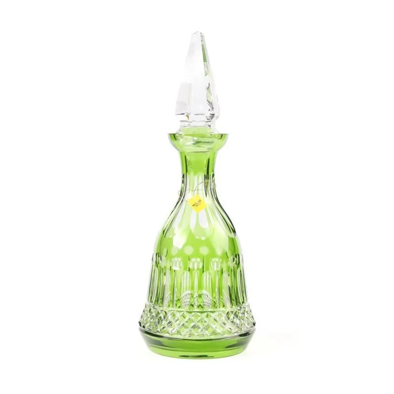 Licoreira Em Cristal Verde Claro Mozart
