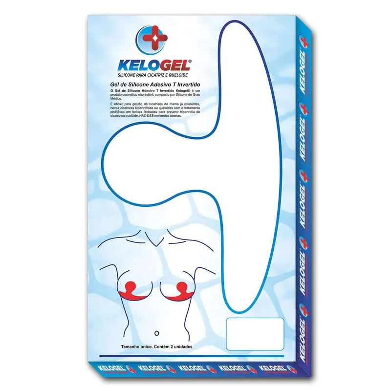 Adesivo Em Gel De Silicone T Invertido 23cmx13cm 2un Kelogel