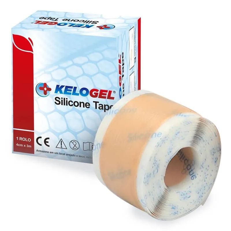 Silicone Tape Kelogel Médico Hospitalar 3,00mx4cm Rolo