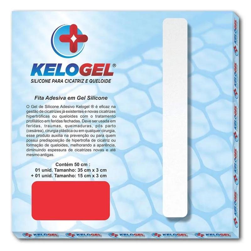 Kit 6 - 2 Fitas De Silicone Para Cicatriz De 50cm Kelogel