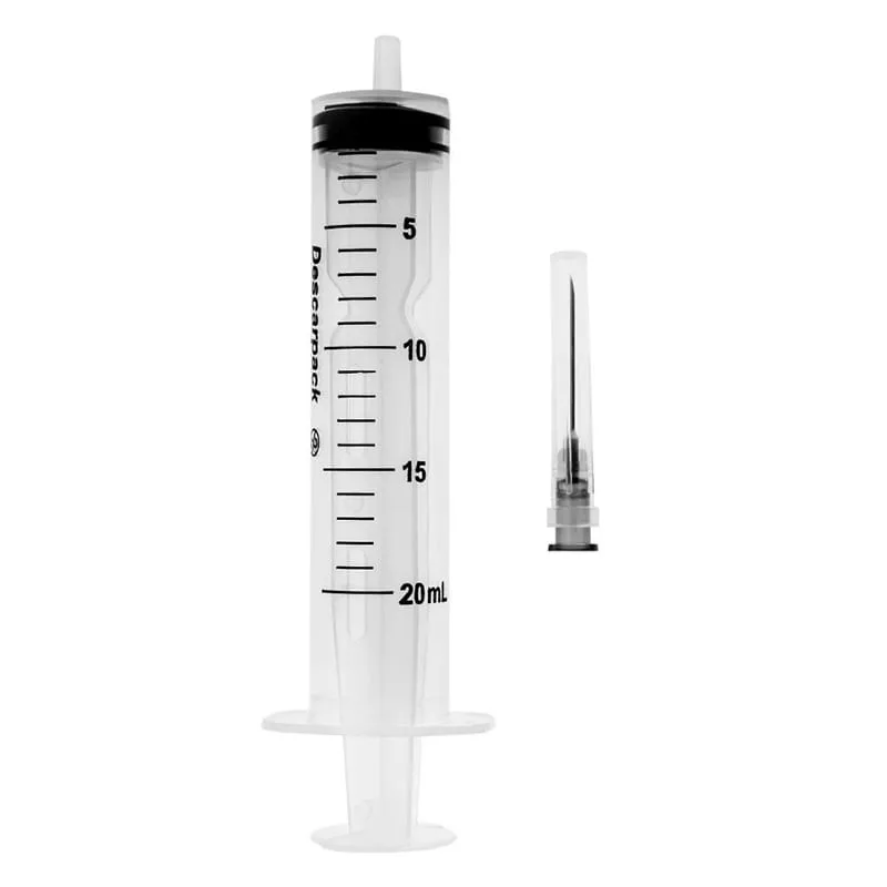 Seringa 20ML slip com agulha 25X0,7 kit cx 100UN descarpack