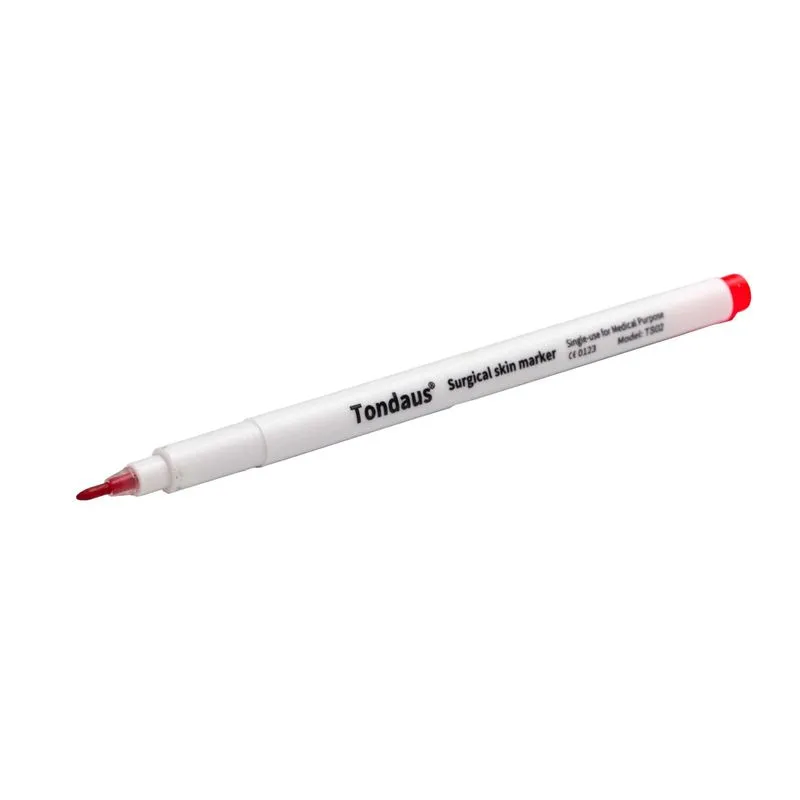 Caneta Marcação Cirurgica Tondaus Cor Vermelha Ponta 1.0mm