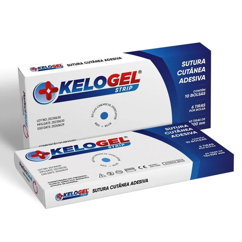 Sutura Cutânea Ponto Falso Kelogel Strip 12Mmx100Mm 120Un