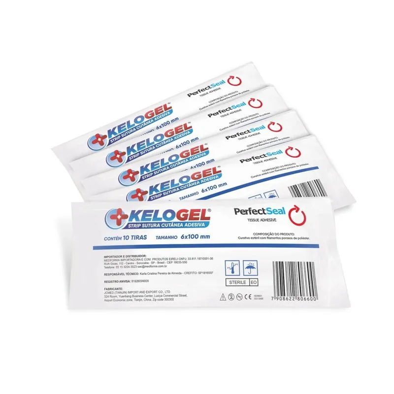 Sutura cutânea ponto falso kelogel strip 6MMx100MM 50UN