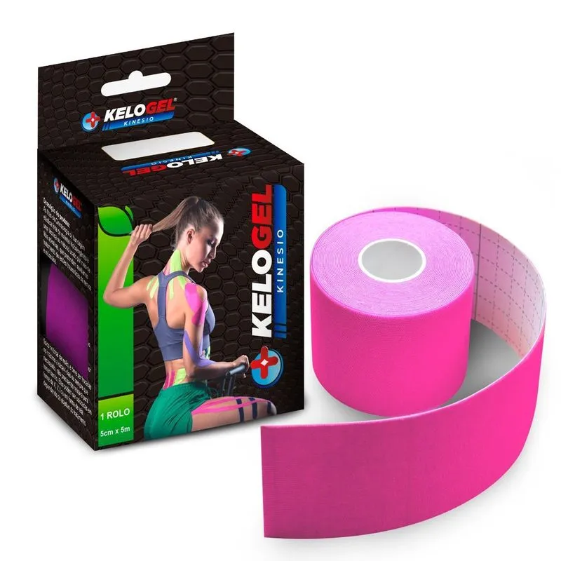 Bandagem Elástica Adesiva Fisioterapia Muscular Kelogel 1un