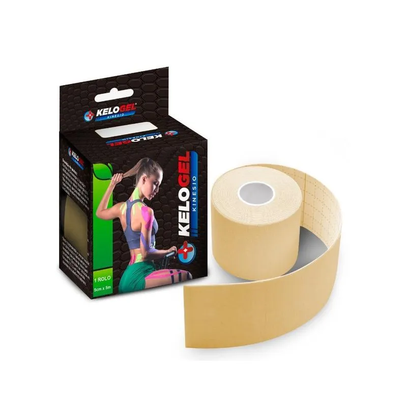 Bandagem Elástica Adesiva Fisioterapia Muscular Kelogel 5un