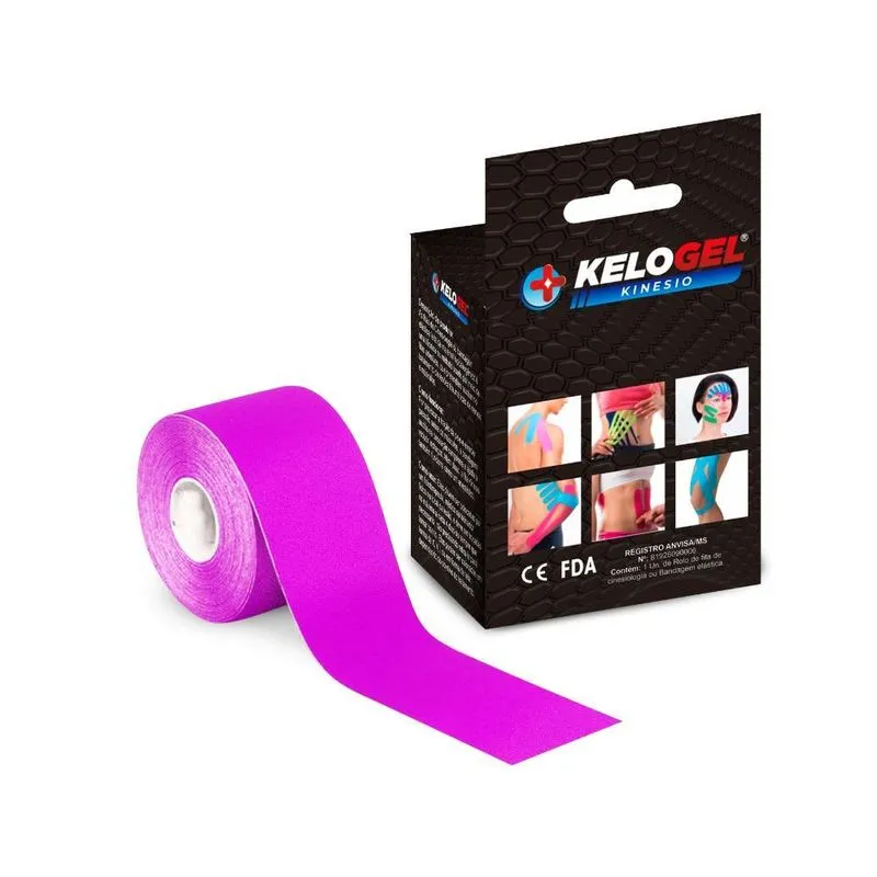 Bandagem Elástica Adesiva Fisioterapia Muscular Kelogel 5un