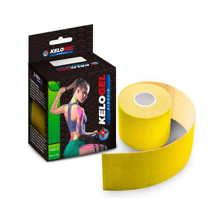Bandagem Elástica Adesiva Fisioterapia Muscular Kelogel 5un