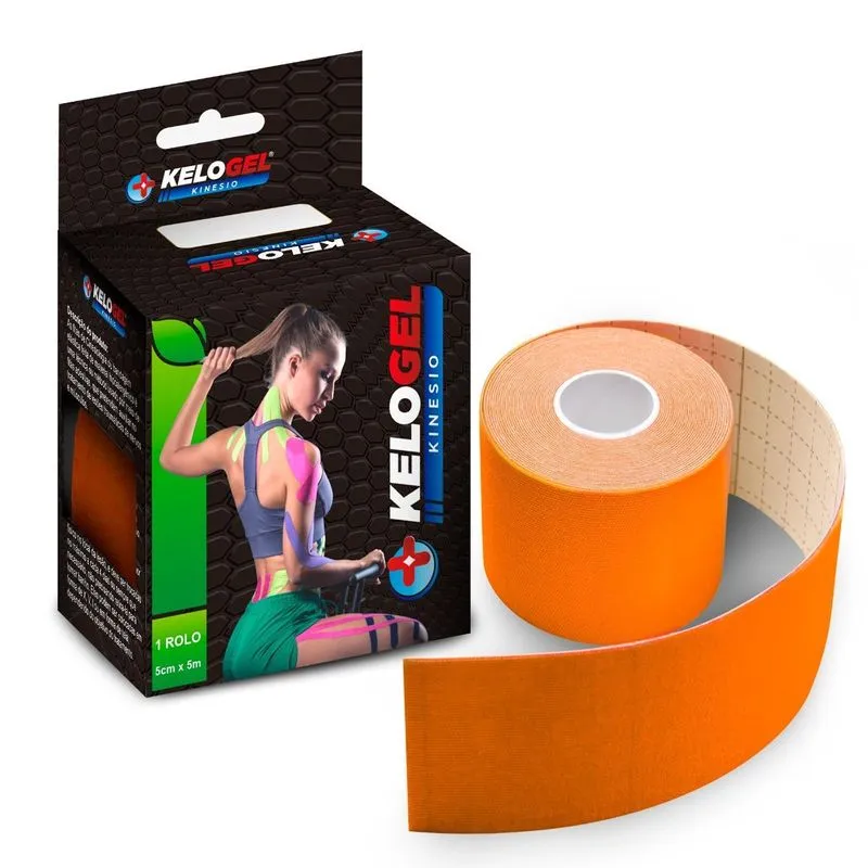 Bandagem Elástica Adesiva Fisioterapia Muscular Kelogel 10u