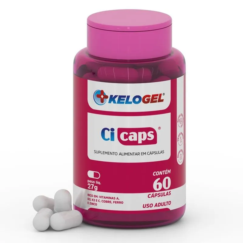 Vitamina crescimento cabelo E unha cicaps 60 caps. kelogel