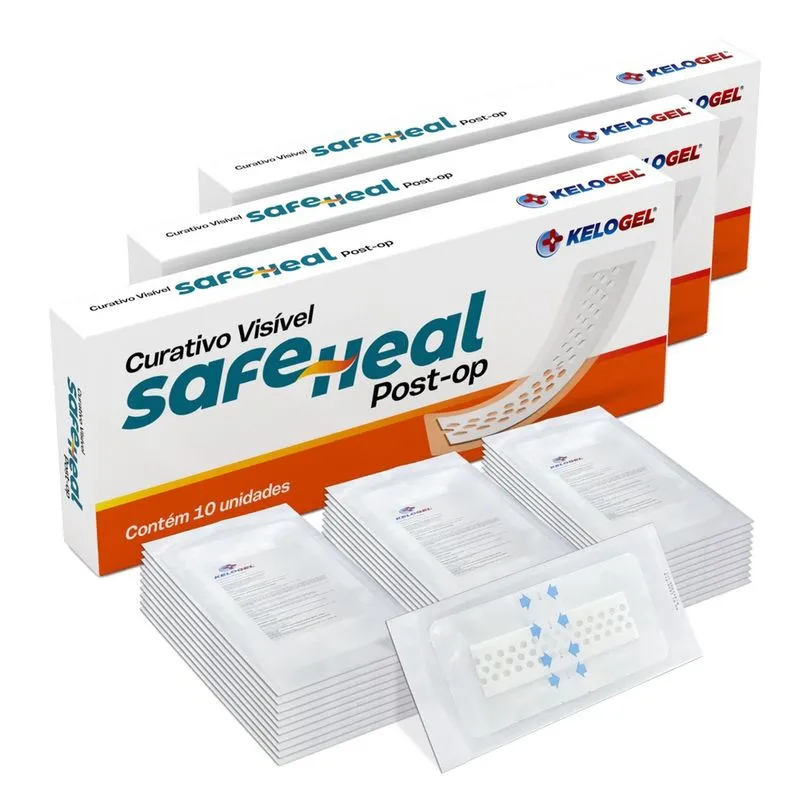 Curativo visível safe heal post-op 10x20 (5x15) 30UN kelogel
