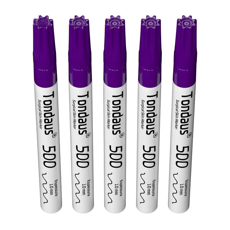 Caneta Marcação Cirúrgica 1.0mm Cor Roxo 05un Tondaus 500