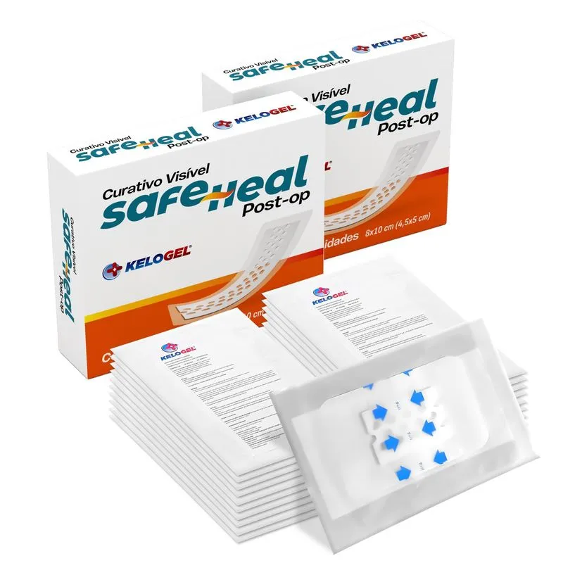 Curativo Visível Safe Heal Post-op 8x10 (4,5x5) 2un Kelogel