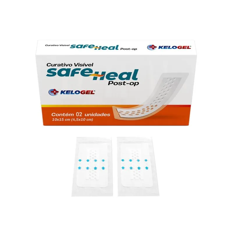 Curativo Visível Safeheal Post-op 10x15 (4,5x10) 2un Kelogel