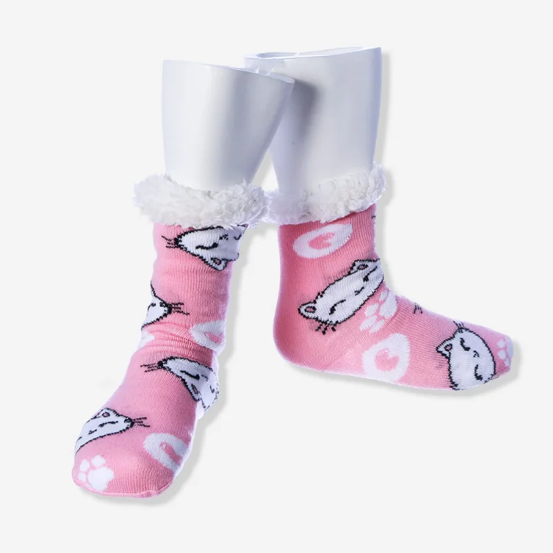 Meia Pantufa Cozy I Love Cats – Zonacriativa (36/37/38/39/40/41) - 22X21CM