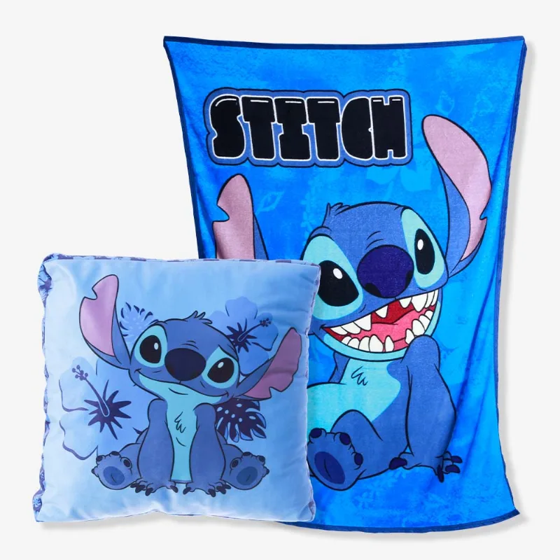 Almofada com Manta Stitch - Disney