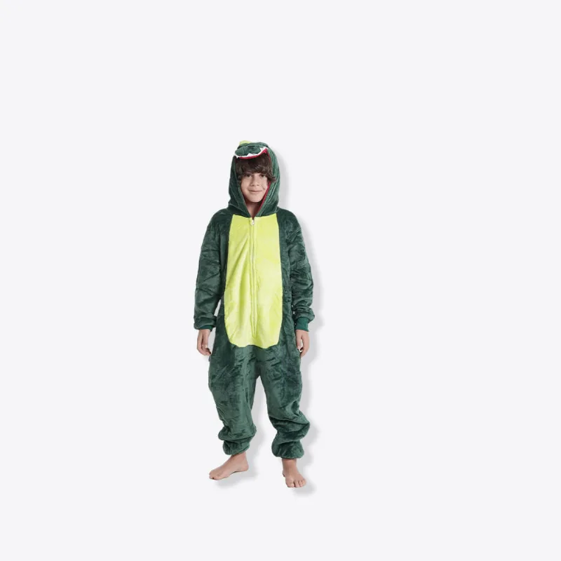 Macacão Kigurumi Infantil de 9 a 10 Anos Dinossauro – Zonacriativa