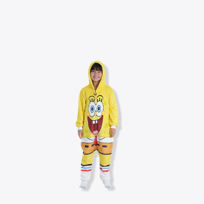 Macacão Kigurumi Infantil de 9 a 10 Anos Bob Esponja