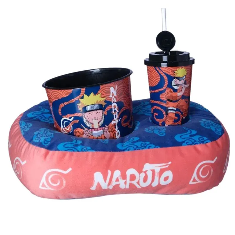 Kit almofada pipoca infantil fibra veludo naruto Ean:7908623016855