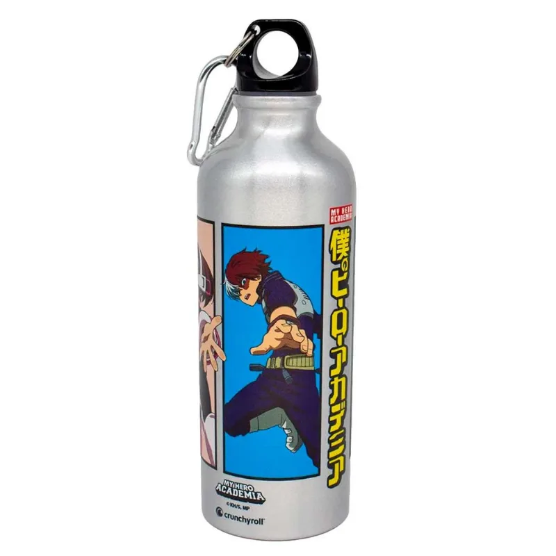 Garrafa C/ Mosquetão My Hero Academia 500ml em Alumínio Zona Criativa
