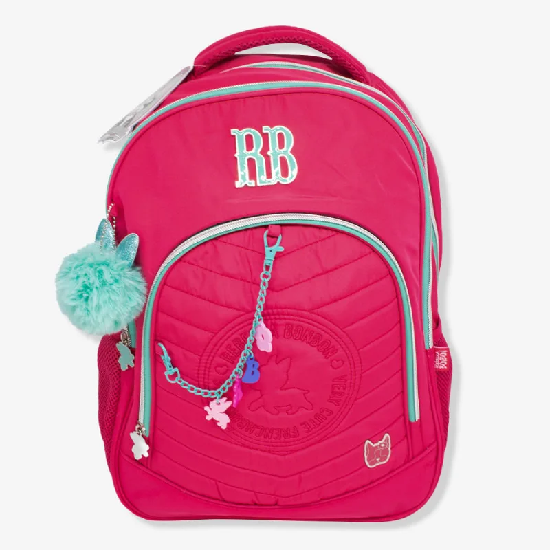 Mochila Escolar RB Rebecca Bonbon Rosa e Azul - Clio