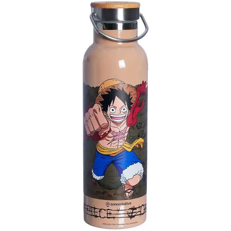 Garrafa Térmica Camp Luffy One Piece 600ml em Aço Inox Zona Criativa