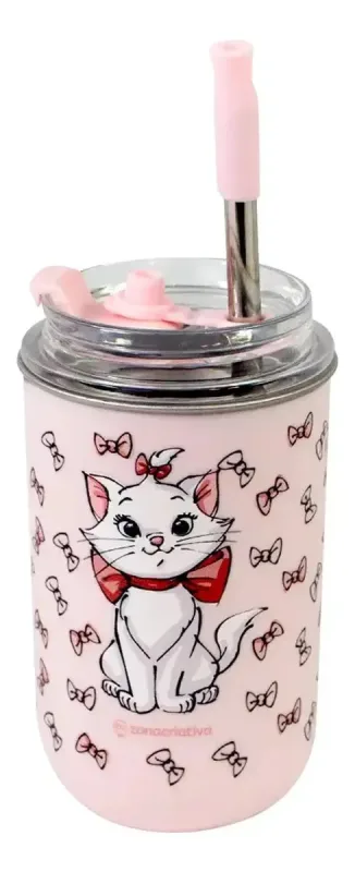 COPO NEO C/CANUDO 300ML MARIE - Manaia Presentes