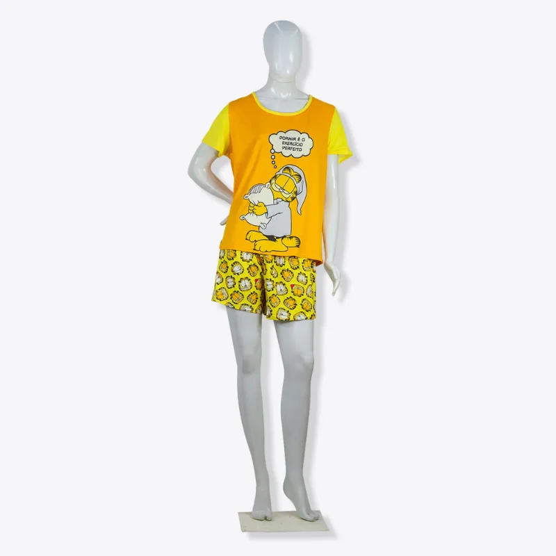 Pijama Verão Adulto Garfield M