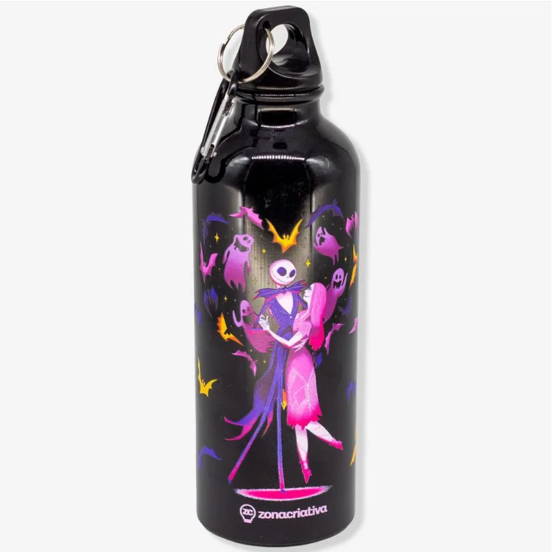 Garrafa Mosquetão Jack And Sally - O Estranho Mundo De Jack