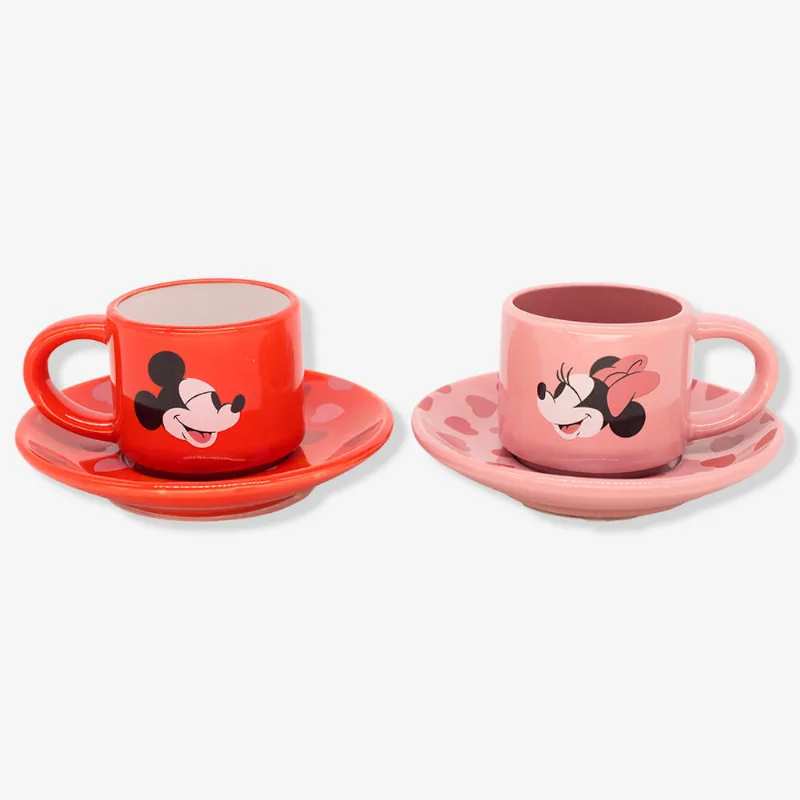 Kit Xicara com Pires Mickey e Minnie Namorados - Disney
