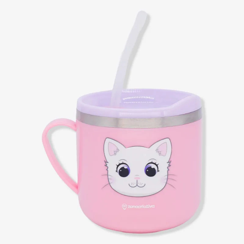 Caneca Flip Infantil Gatolino – Zonacriativa