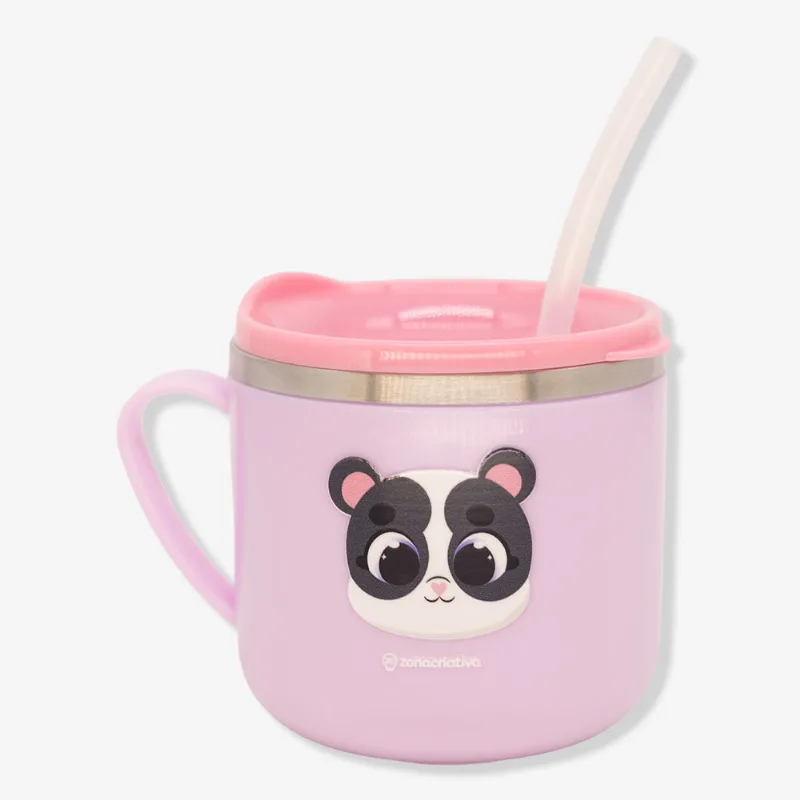 Caneca Flip Infantil Panda - Zonacriativa