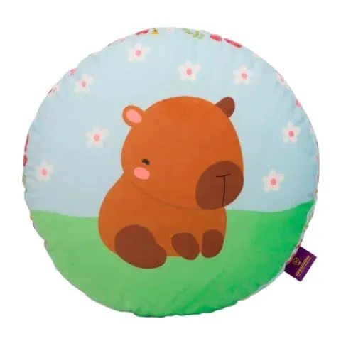 ALMOFADA REDONDA CAPIVARA - Manaia Presentes