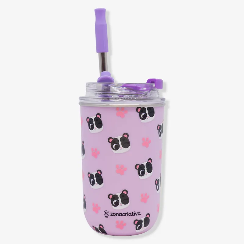Copo Neo com Canudo Pandinha - Zonacriativa