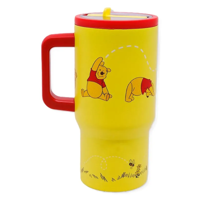 Canecão Tumbler 650ml Pooh Com Canudo Zona Criativa