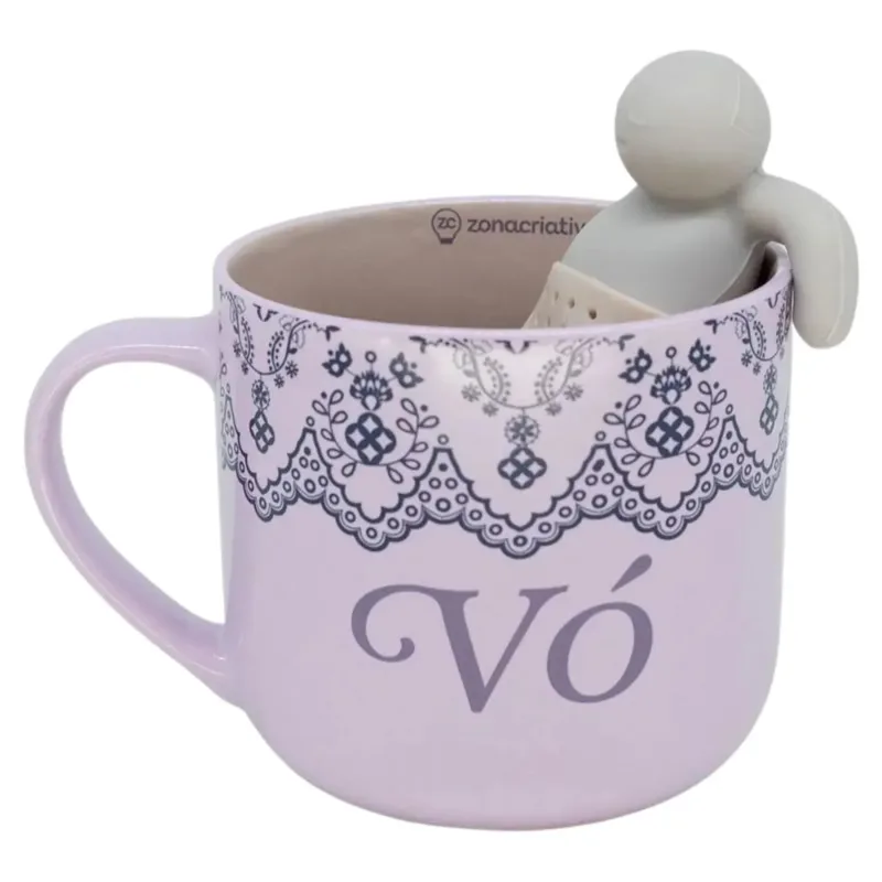 CANECA C/ INFUSOR TOQUE DE VO - Manaia Presentes