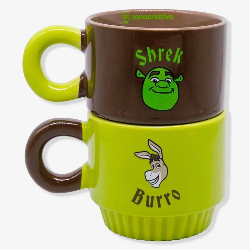 CANECA JOY 350ML SHREK E BURRO - Manaia Presentes