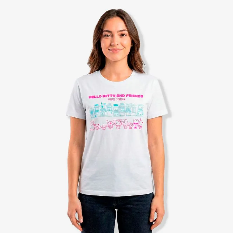 Camiseta Kawaii Station Hello Kitty Branca P