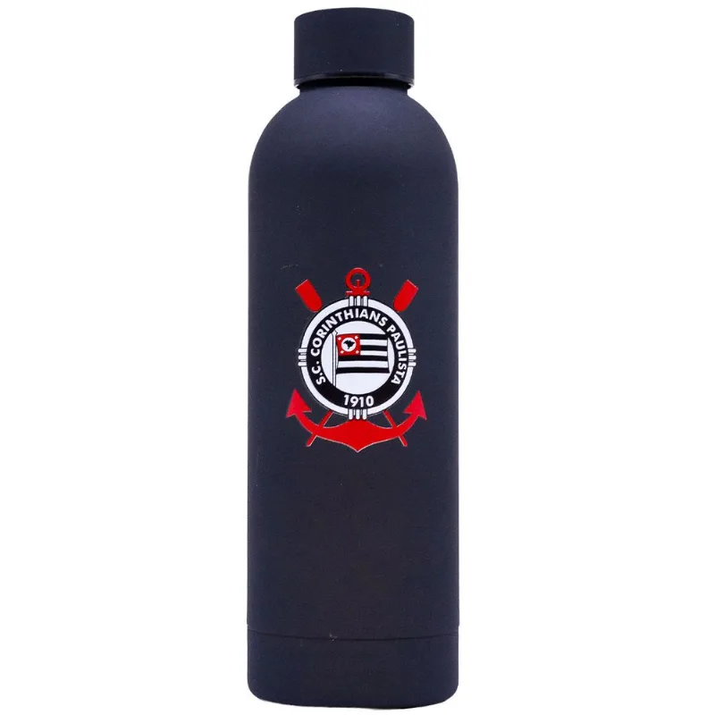 Garrafa Térmica Max Corinthians 500ml em Aço Inox Zona Criativa