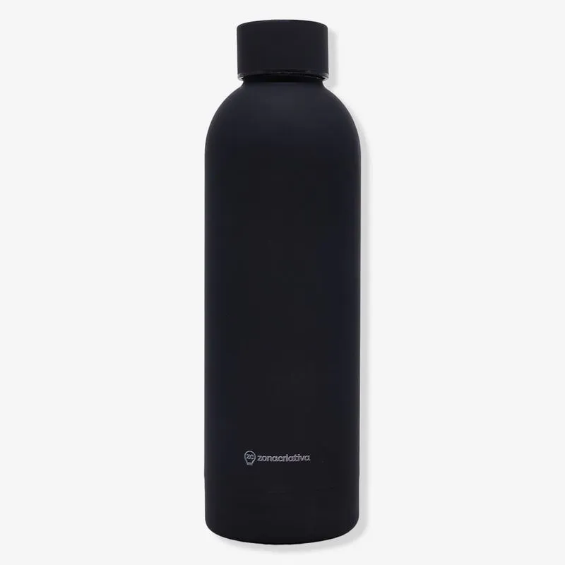 Garrafa Térmica Max Emborrachada 500ml Preto – Zonacriativa