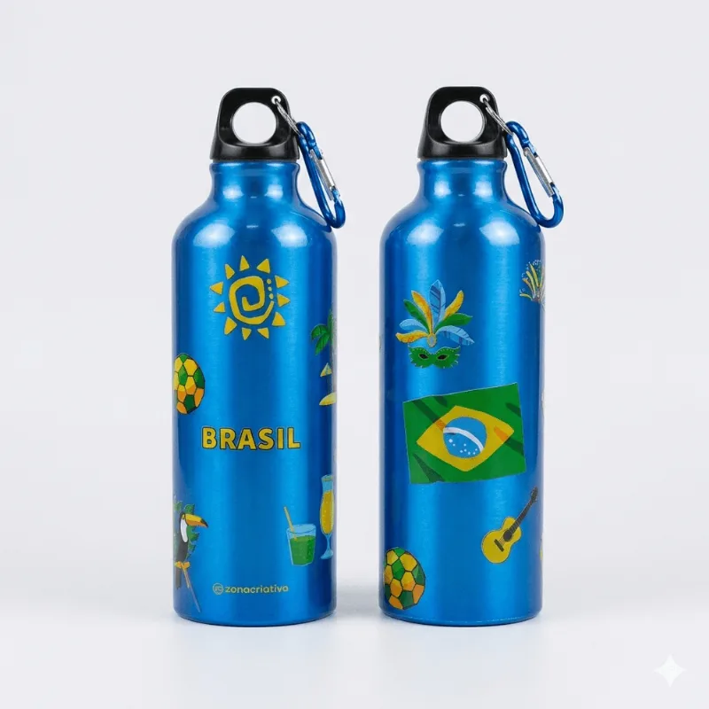 Garrafa Mosquetão Brasil Copa do Mundo 2026