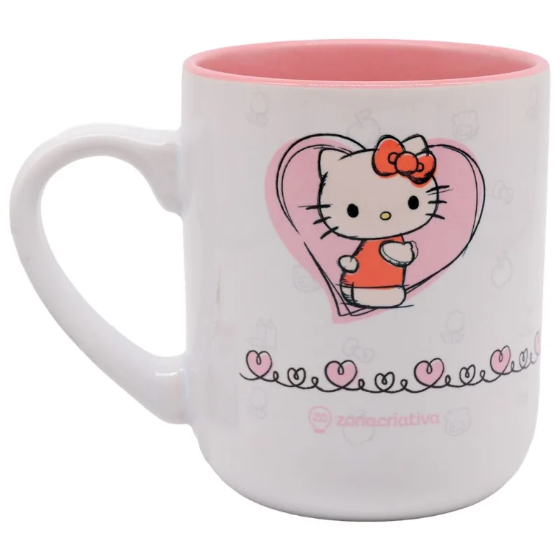 Caneca Hello Kitty 400ml em Cerâmica Zona Criativa