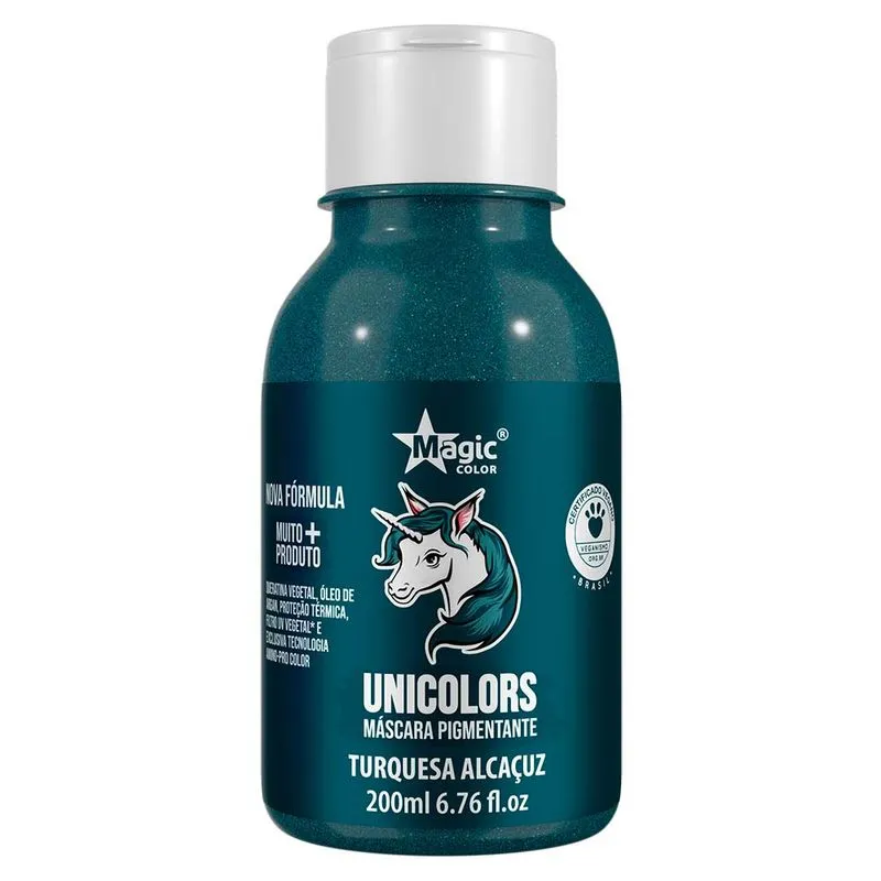 Magic Color Unicolors Máscara Pigmentante - 200ml Turquesa Alcacuz