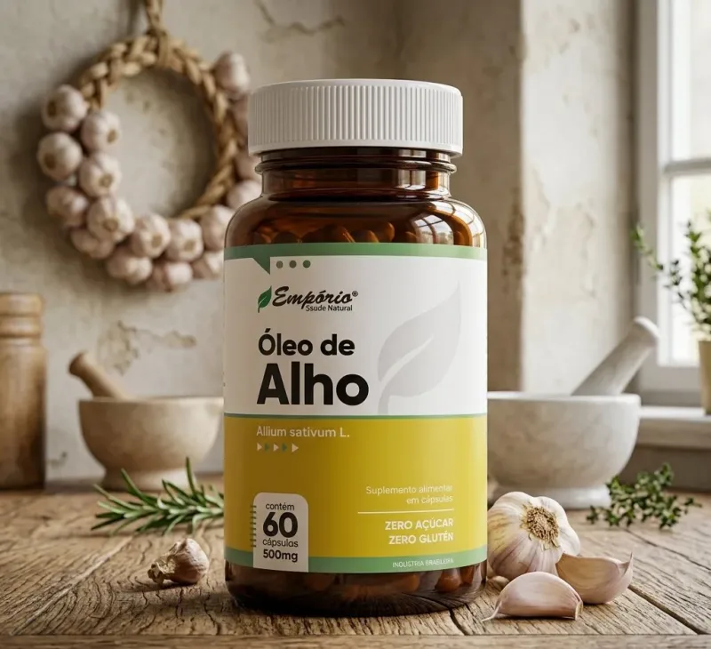 Óleo de Alho 750mg 60 Cápsulas