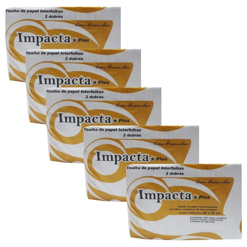Kit 10.000 Folhas Papel Toalha Interfolhado 20 X 22 Cm
