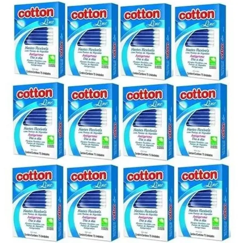 Hastes Flexíveis Cotton Line Pague 50 Leve 75 Unidades