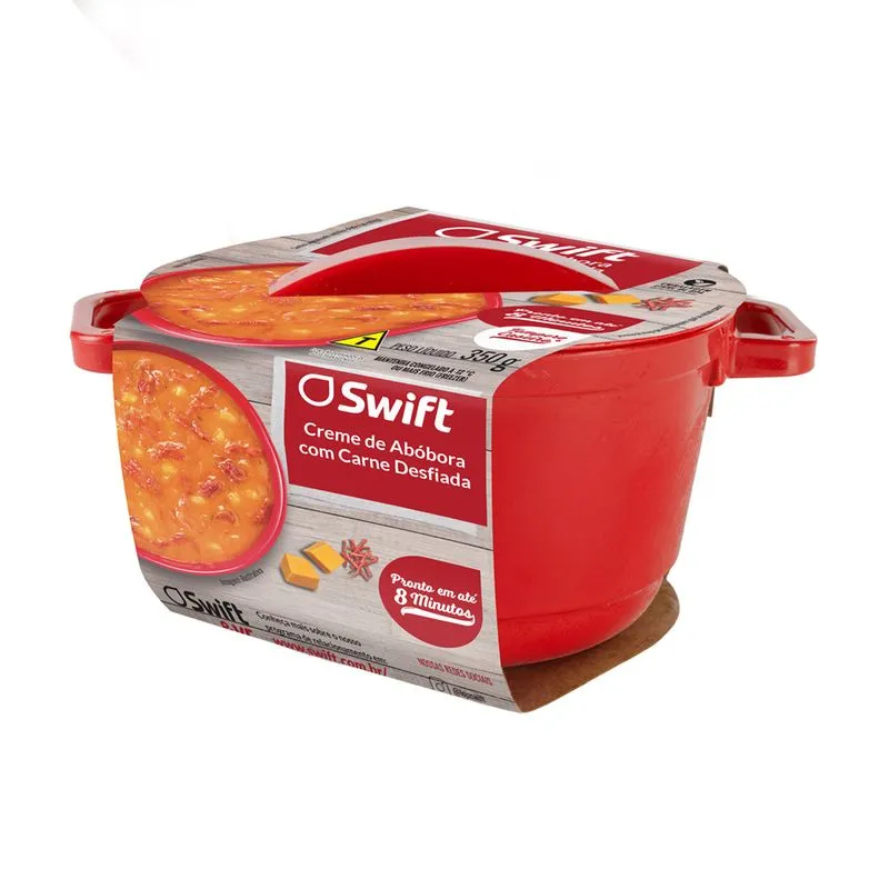 Prato Pronto Swift 350g Creme de Abóbora com Carne Desfiada