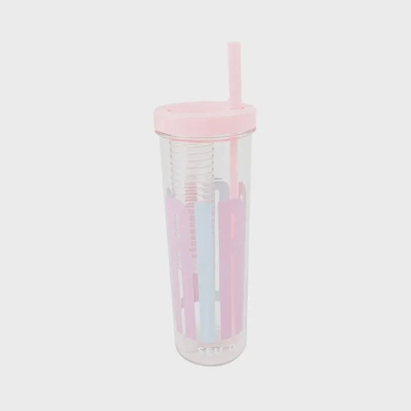 Copo canudo com infusor 700ML - cores uatt