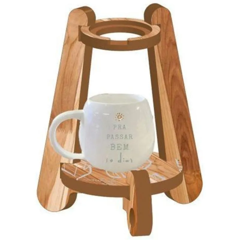 Coador De Café Com Caneca Oval - Naturals Folhagem